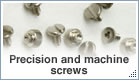 Precision and machine screws