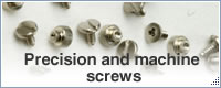 Precision and machine screws